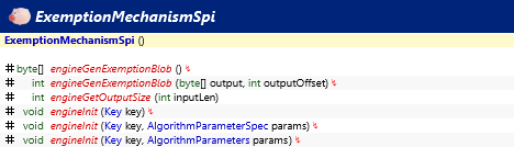 javax.crypto.ExemptionMechanismSpi