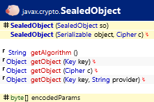 javax.crypto.SealedObject
