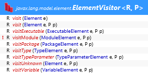 javax.lang.model.element.ElementVisitor