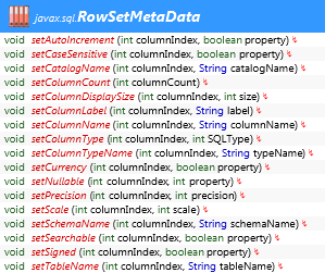 javax.sql.RowSetMetaData