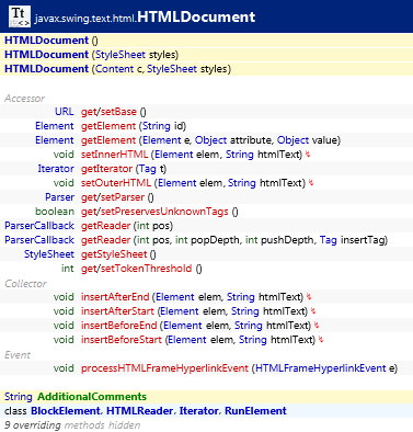 javax.swing.text.html.HTMLDocument