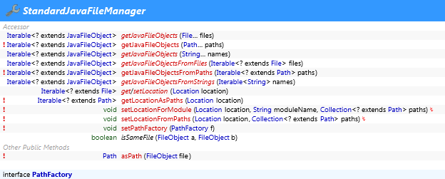 javax.tools.StandardJavaFileManager