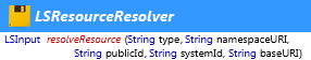 org.w3c.dom.ls.LSResourceResolver