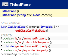 javafx.scene.control.TitledPane